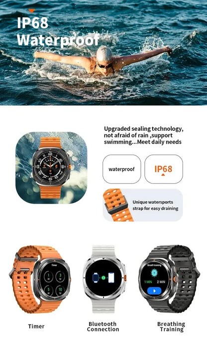 Health Fitness Ultra Waterproof Compass Smart Watch